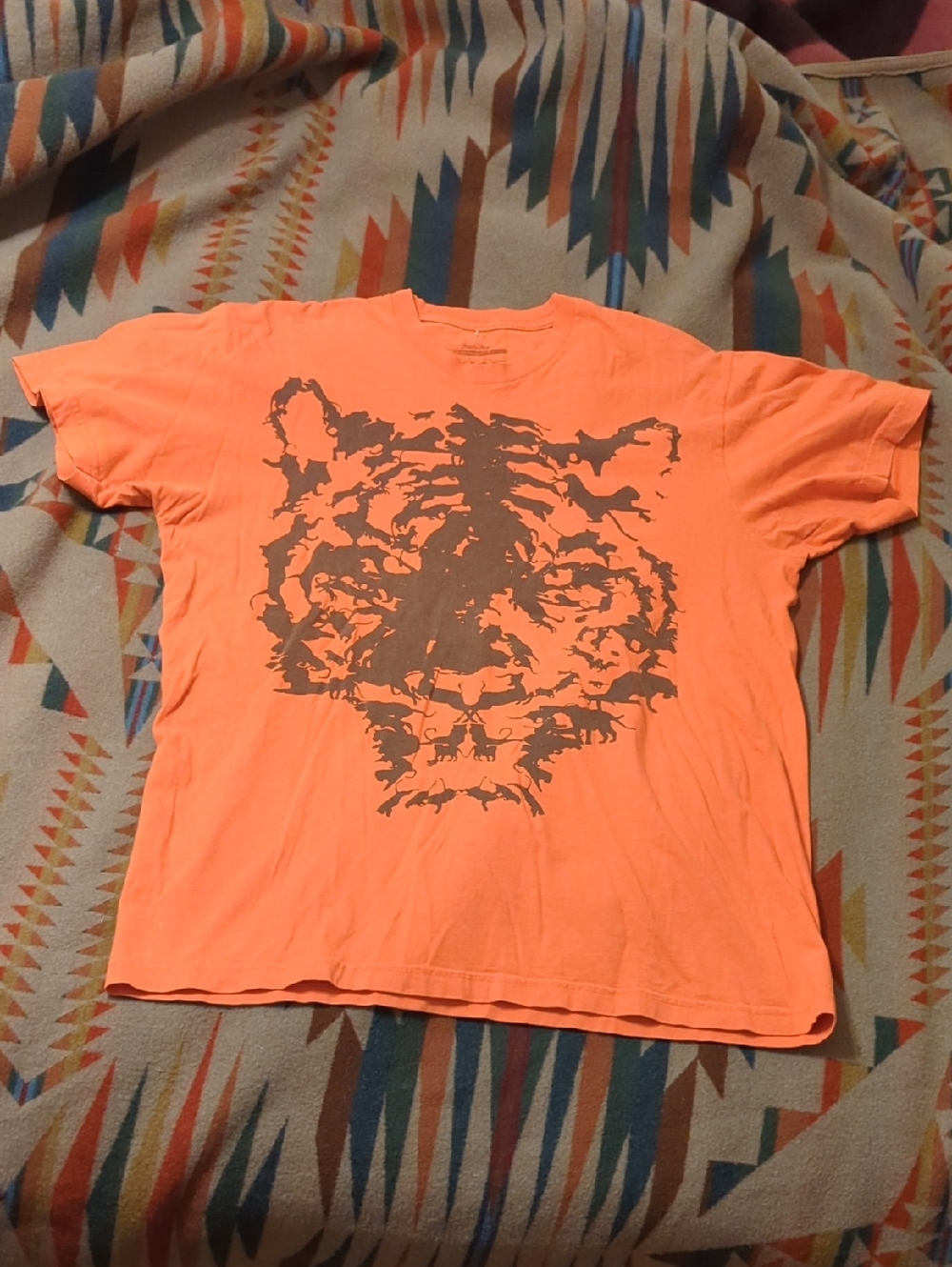 Tiger Face Graphic Shortsleeve Tee, Threadless, L